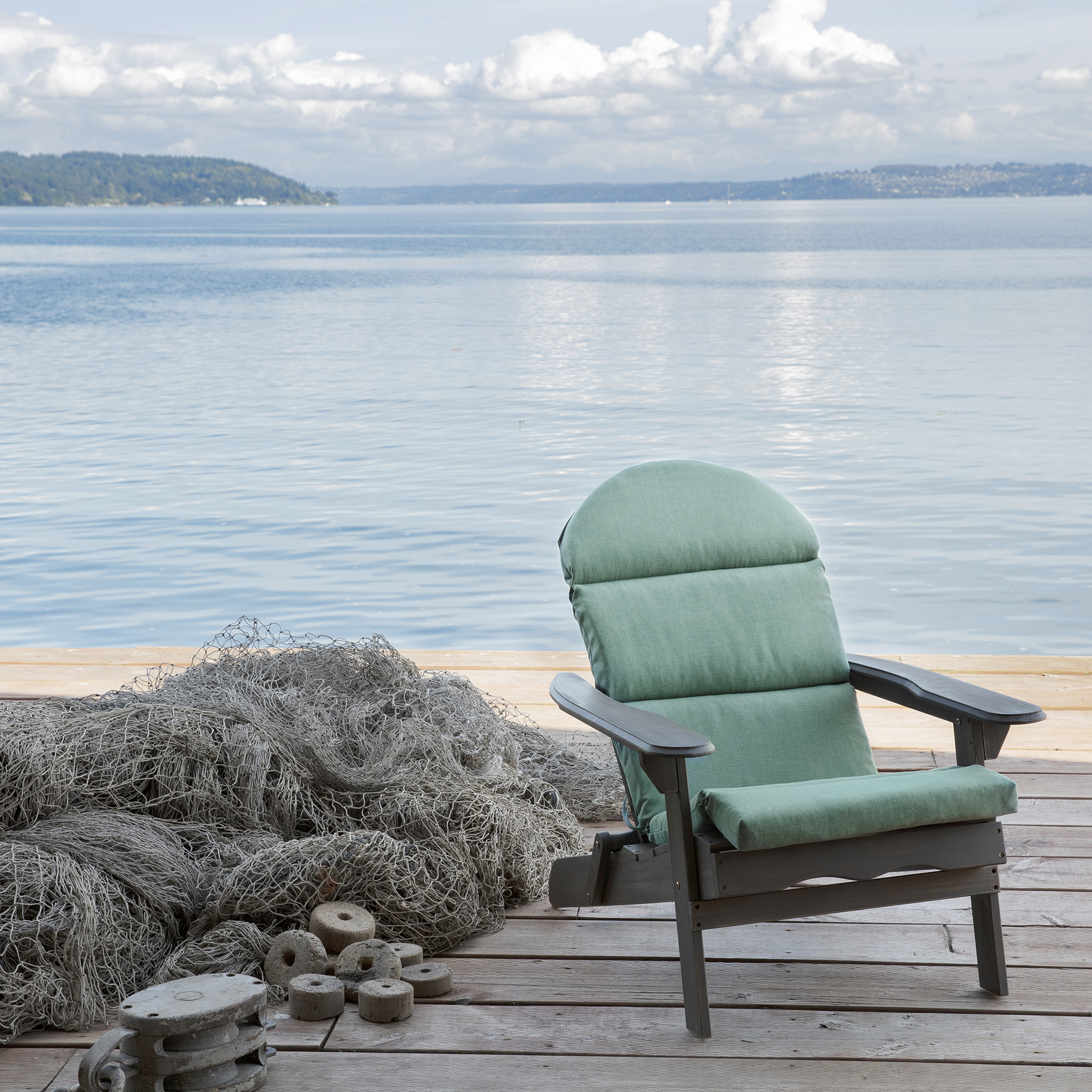 seafoam green outdoor Adirondack chair cushions